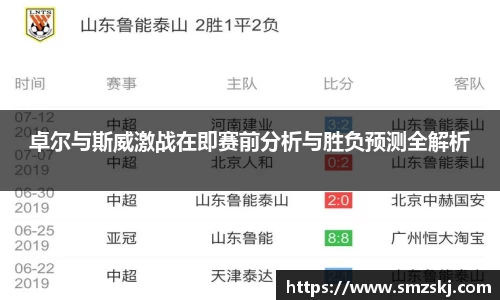 卓尔与斯威激战在即赛前分析与胜负预测全解析